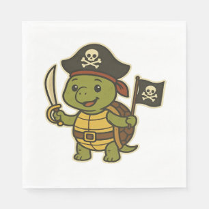 Adorable Pirate Turtle Classic T-Shirt Napkin