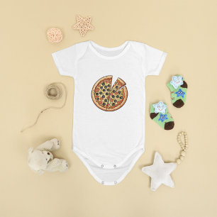 Adorable Pizza Lover Baby Bodysuit