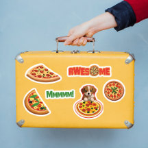 Adorable Pizza Lovers Stickers - Personalise it!