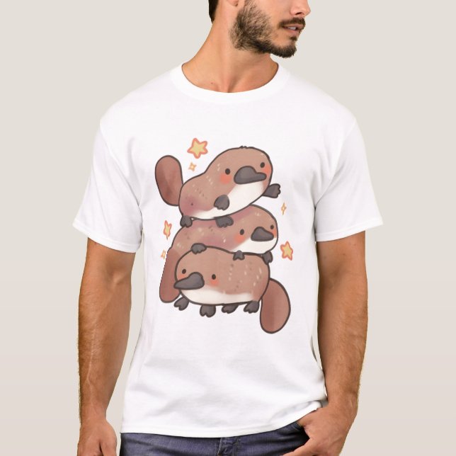 Adorable Platypus stack T-Shirt (Front)