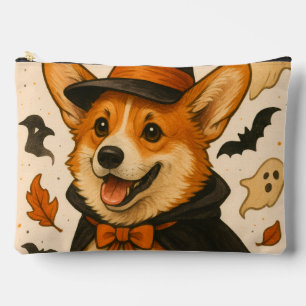 Adorable Playful Autumn Corgi Fun Halloween Accessory Pouch