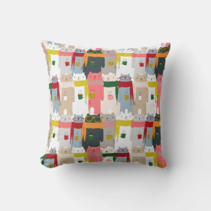 Adorable Polar Bears Throw Pillow