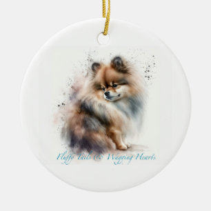 Adorable Pomeranian ornament