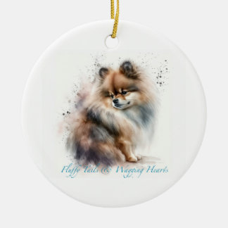 Adorable Pomeranian ornament