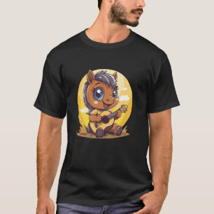 Adorable Pony with Guitar Cute Country Horse T-Shirt