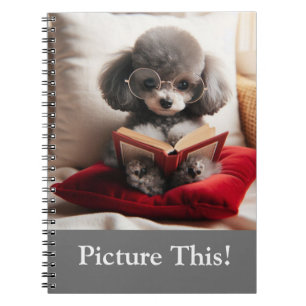 Adorable poodle photo book. notebook