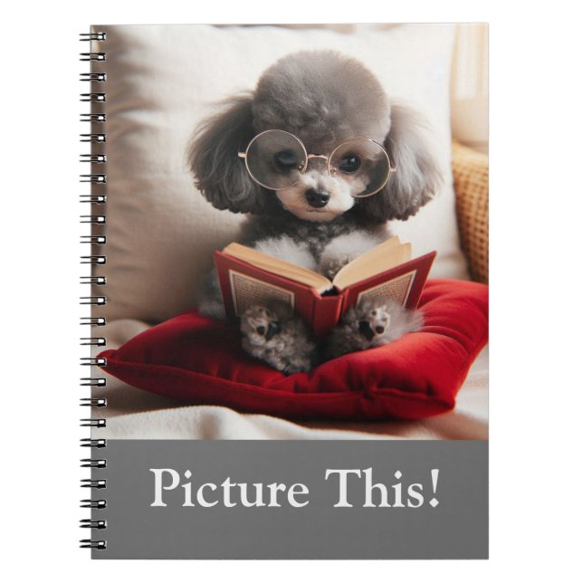 Adorable poodle photo book. notebook (Front)