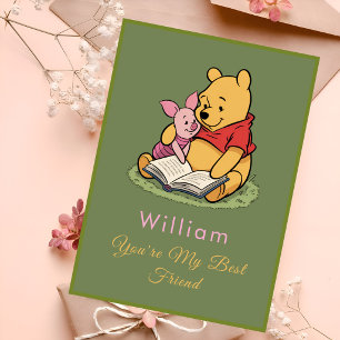 Adorable Pooh and Piglet Card
