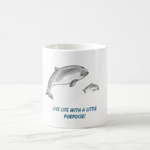 Adorable Porpoise father with calf Coffee Mug
