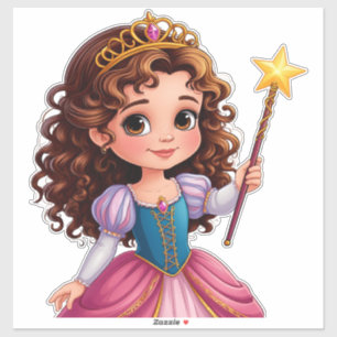 Adorable Princess Holding Magic Wand