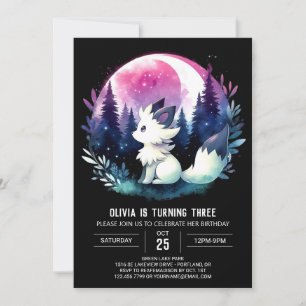 Adorable Printable Wolf Birthday Invitation
