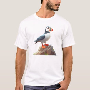 Adorable Puffin Animal Beauty Nature Wildlife Art T-Shirt