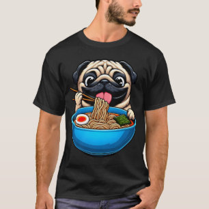Adorable Pug Dog Tree with Hearts - Cute & Funny C T-Shirt