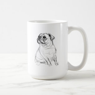 Adorable Pug Elegant Design Coffee Mug