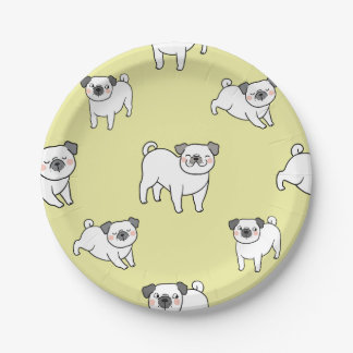 Adorable Pug Pattern Dog-Themed Party Paper Plate
