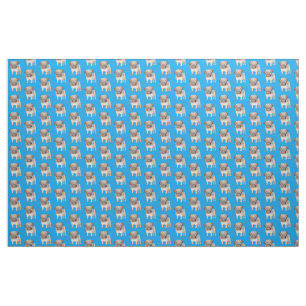 Adorable Pug Puppy Fabric