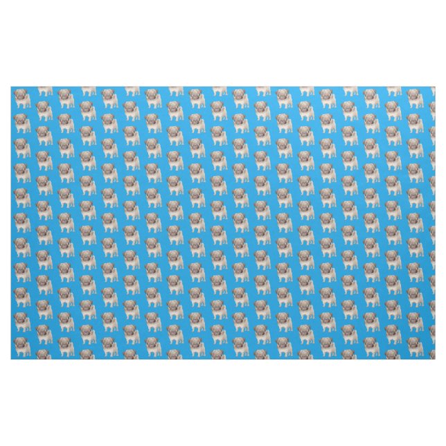 Adorable Pug Puppy Fabric (Yard)