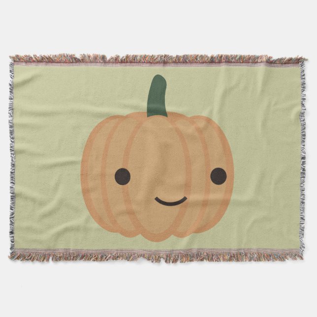 Adorable Pumpkin Throw Blanket (Front)
