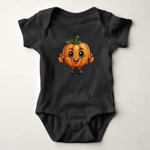 Adorable Pumpkin with face Baby Bodysuit