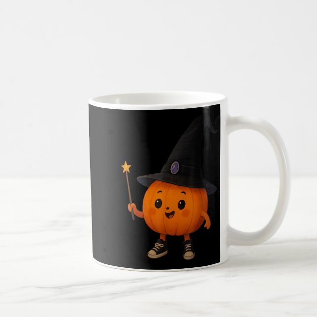 Adorable Pumpkin Wizard  Coffee Mug (Right)
