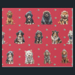 Adorable Puppies 4 Christmas Holiday on Red Wrapping Paper<br><div class="desc">Cute puppies on holiday wrapping paper will entertain and delight anyone you gift it to! Adorable, quality wrapping paper will be your favourite. Look for all our holiday puppy products in our Happy Holidays, Dog Breed Ornaments, and Holiday Wraps and Accessories Collections. Plus, any animal-themed products sold from the Paws...</div>