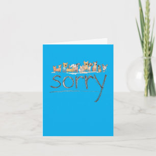 Adorable Puppies Sorry Apology Funny Message Card