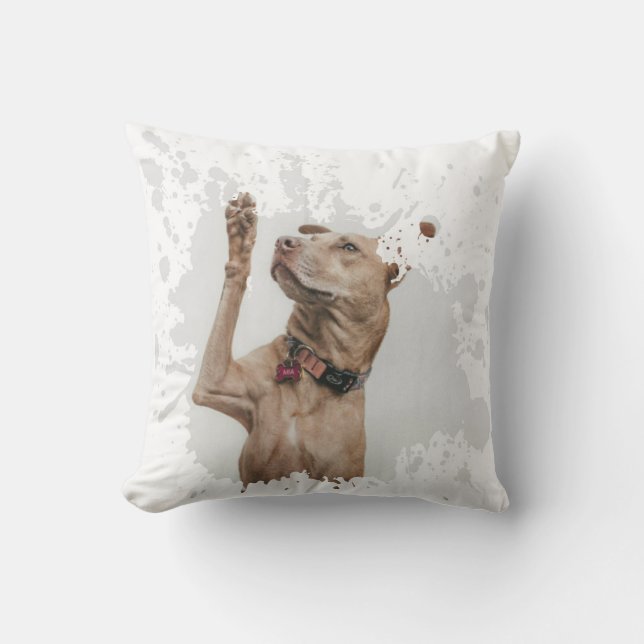 Adorable Puppy Artwork Cushion (Front)