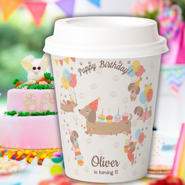 Adorable  Puppy Dog Birthday Pawty  Paper Cups (Creator Uploaded)