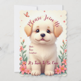 Adorable Puppy Dog Invitation
