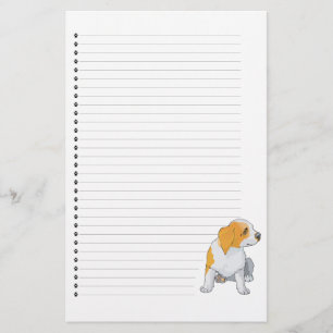 Adorable Puppy Dog Lined Stationery