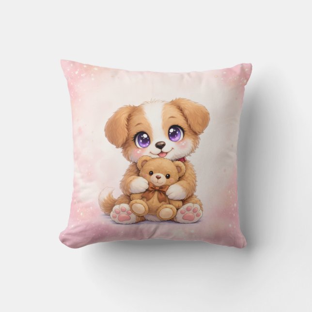 Adorable Puppy Nursery Decor Cushion (Front)