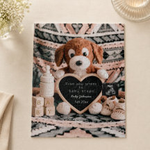 Adorable puppy plushy pregnancy announcement