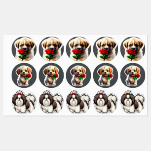 Adorable Puppy Stickers Collection
