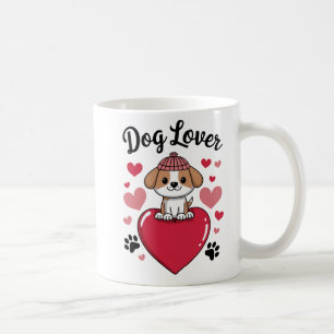 "Adorable Puppy with Heart - Dog Lover Gift Coffee Mug