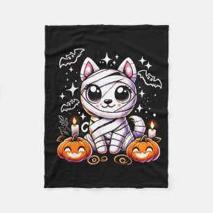 Adorable Puppy Wrapped Mummy Halloween Cute Dog Fleece Blanket