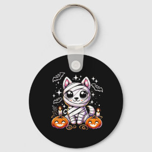 Adorable Puppy Wrapped Mummy Halloween Cute Dog Key Ring