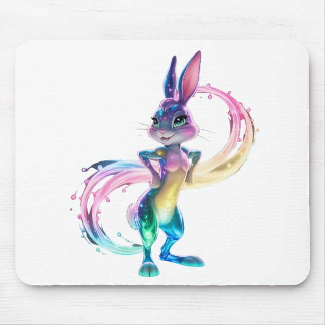Adorable Rabbit Mouse Pad (Front)