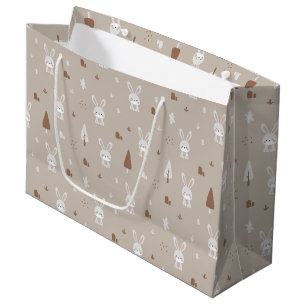 Adorable Rabbit Pattern Large Gift Bag