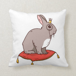 Adorable Rabbit With Crown Cushion