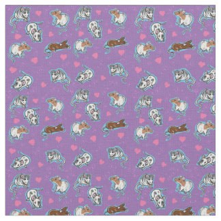 Adorable rat print fabric