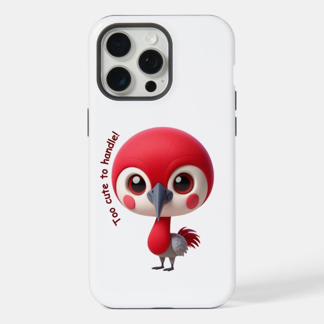  Adorable Red Bird Character iPhone Case (Back)
