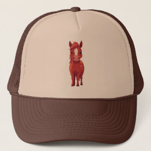 Adorable Red Chestnut horse  ccap Trucker Hat