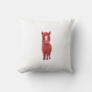 Adorable Red Chestnut horse  Cushion