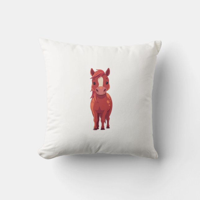 Adorable Red Chestnut horse  Cushion (Front)