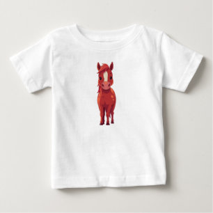 Adorable Red Chestnut horse   Kids' White T-Shirt