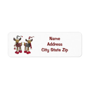 *ADORABLE REINDEER* ADDRESS LABELS