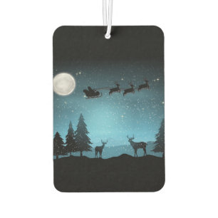 Adorable Reindeer At Night Car Air Freshener
