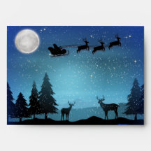 Adorable Reindeer At Night Envelope
