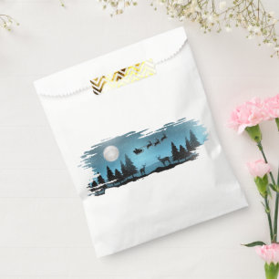 Adorable Reindeer At Night Favour Bag