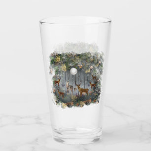 Adorable Reindeer At Night  Glass